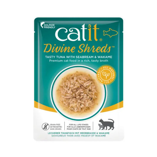 Catit Divine Shreds Atun/Besugo&Wakame, 75G - Mejor Precio - Mascotas Ávila