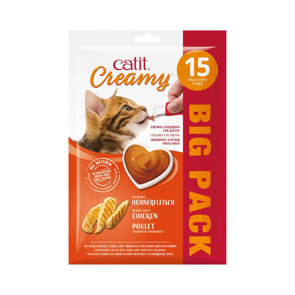 Catit Creamy Snack Pollo Pack 15X10 g CATIT Mascotas-Ávila