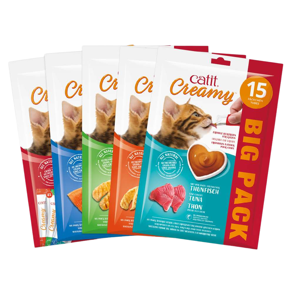 Catit Creamy Snack Surtido Pack 15X10 g CATIT Mascotas-Ávila