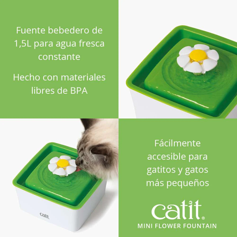 Catit Mini Bebedero Flor 1,5 Lts CATIT Mascotas-Ávila