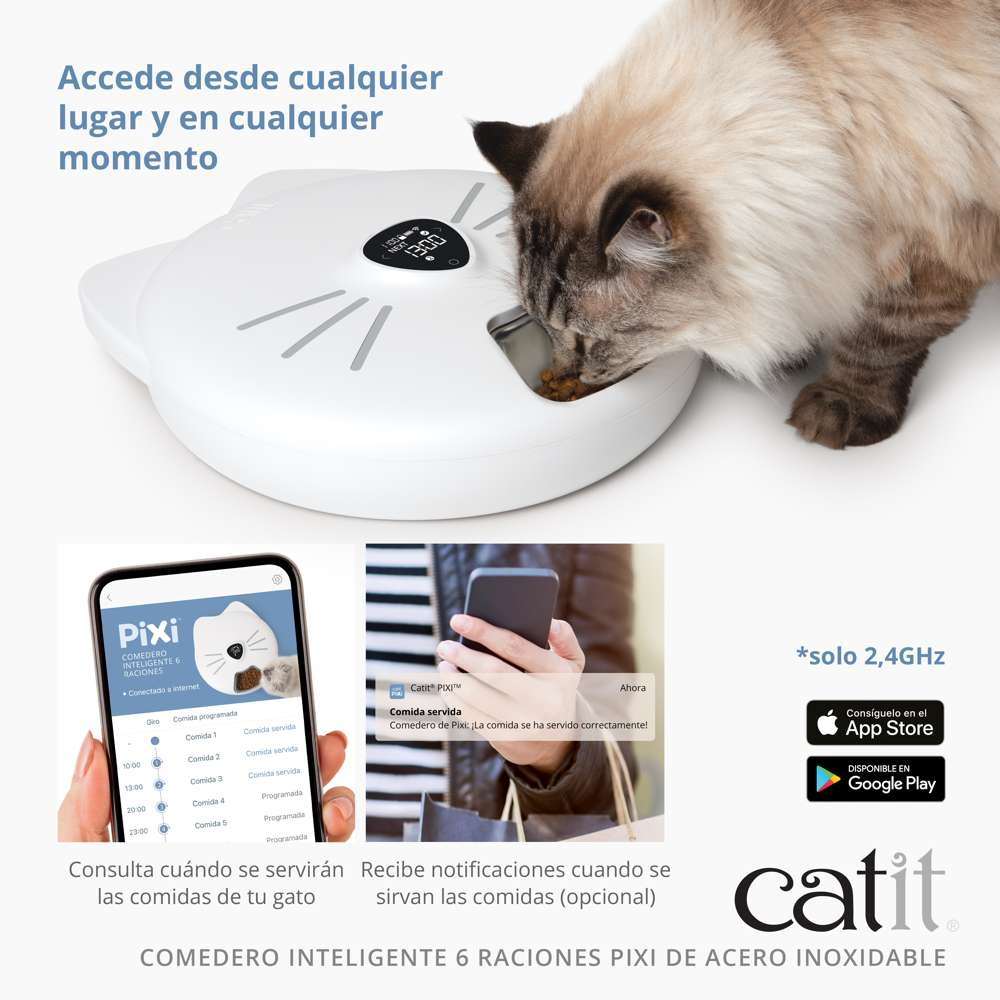Catit Pixi Comedero Inteligente Para Gatos 6 Raciones CATIT Mascotas-Ávila