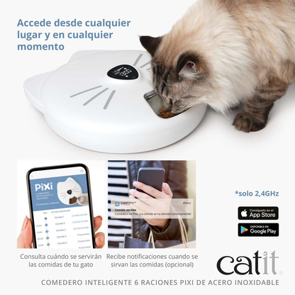 Catit Pixi Comedero Inteligente Para Gatos 6 Raciones CATIT Mascotas-Ávila