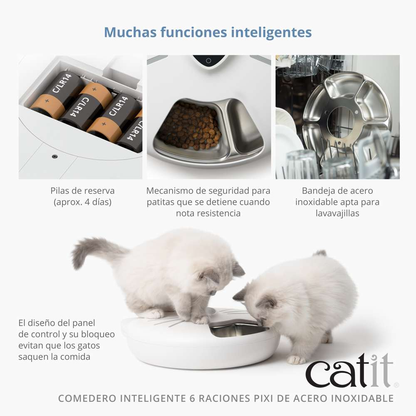 Catit Pixi Comedero Inteligente Para Gatos 6 Raciones CATIT Mascotas-Ávila