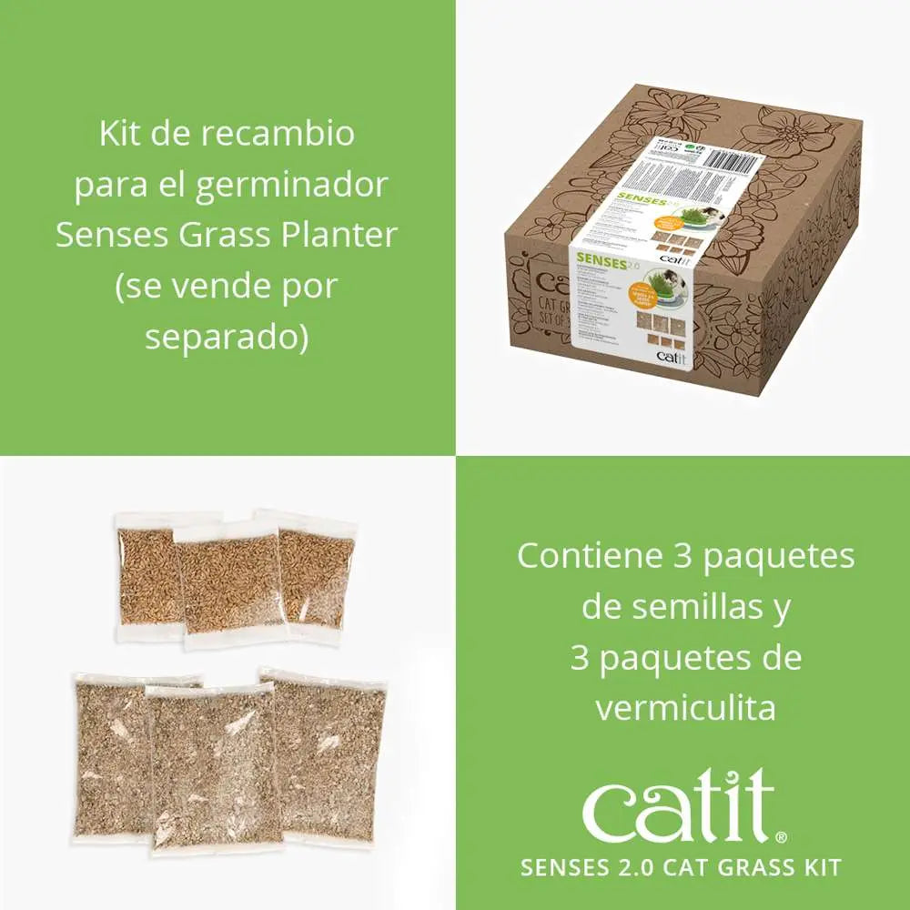 Catit Senses 2.0 Cat Grass Kit 3Pc Recarga CATIT Mascotas-Ávila