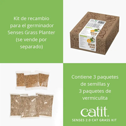 Catit Senses 2.0 Cat Grass Kit 3Pc Recarga CATIT Mascotas-Ávila