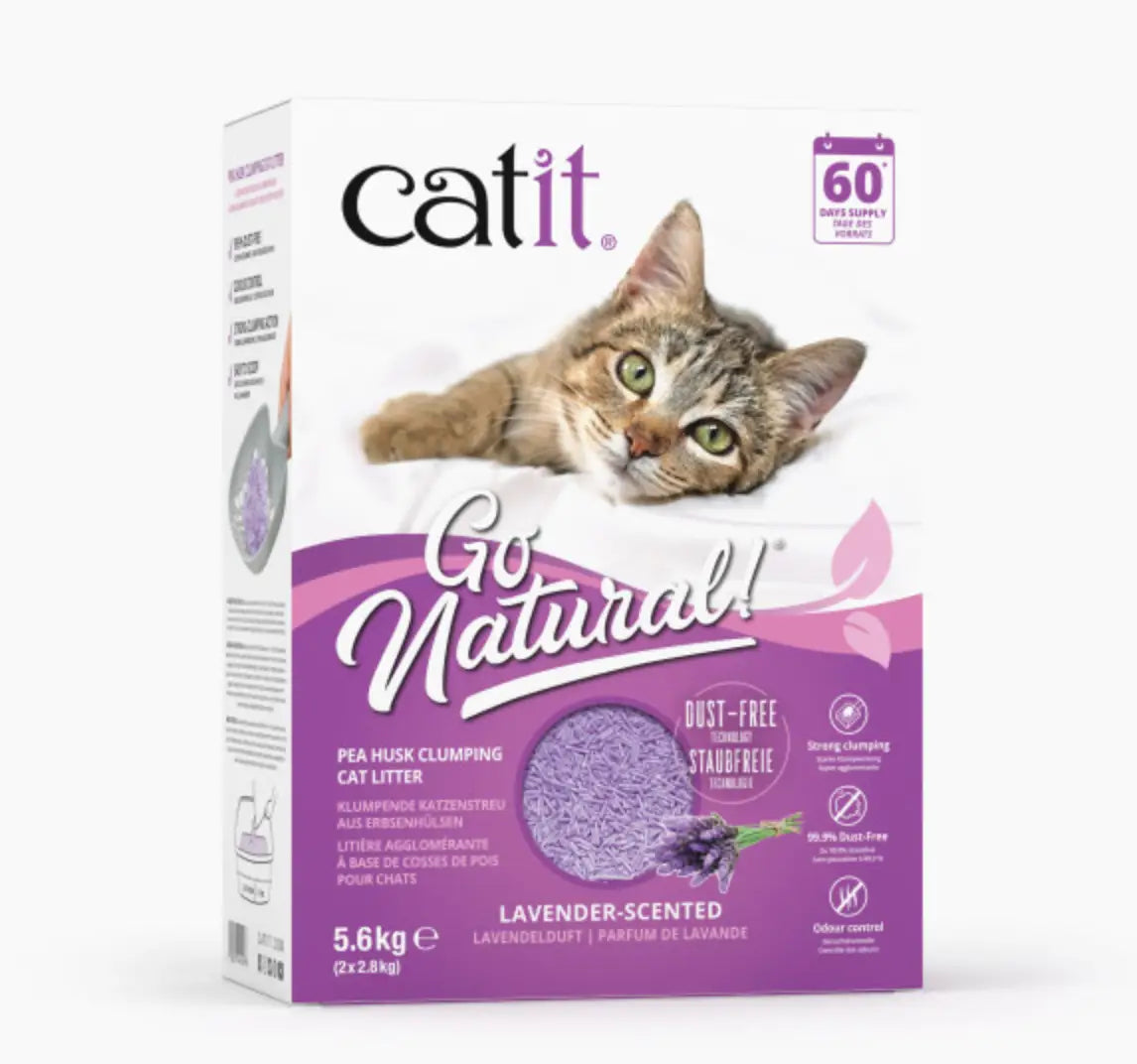 Catit Go Natural! Cáscaras Guisantes,Lavanda, 2X7L - Mejor Precio - Mascotas Ávila