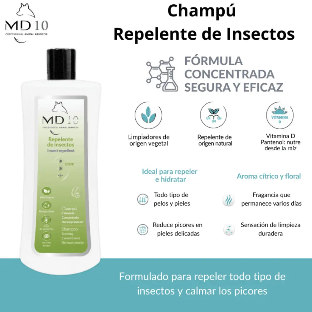 Champú Antiparasitos 300ml Md10 MD10 Mascotas-Ávila