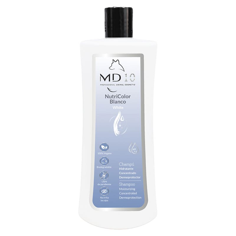 Champú Nutricolor Blanco 750ml MD10 MD10 Mascotas-Ávila