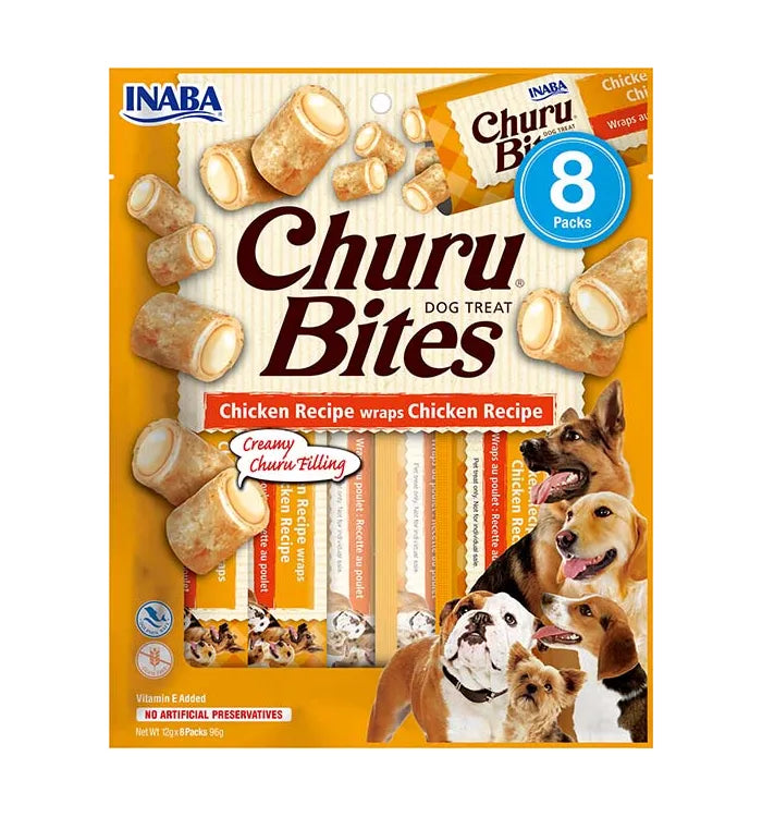 Churu Bites Receta de Pollo Snack para Perros INABA Mascotas-Ávila