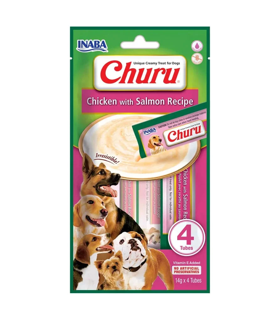 Churu Receta de Pollo con Salmón para Perros INABA Mascotas-Ávila