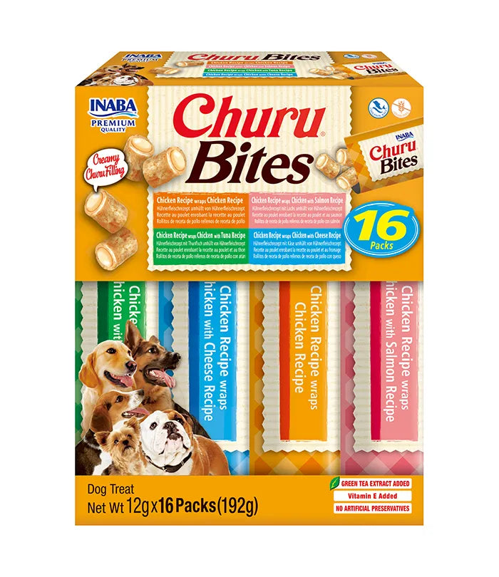 Churu Rolls Caja Variedades de Pollo Snack para Perros INABA Mascotas-Ávila