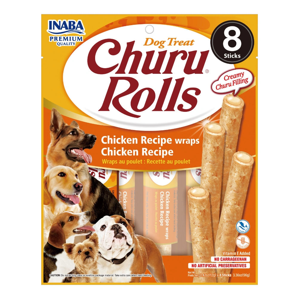 Churu Rolls Receta de Pollo Snack para Perros INABA Mascotas-Ávila