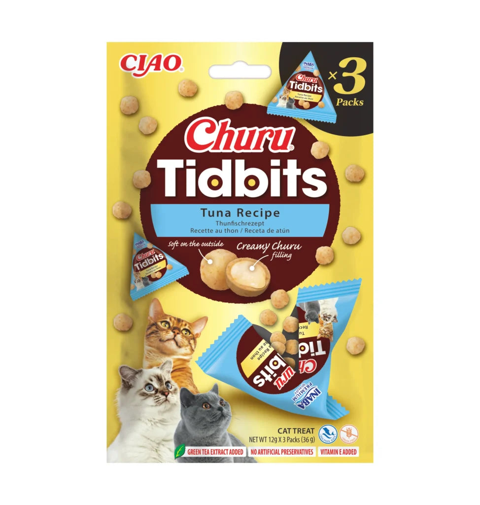 Churu Tidbits Receta de Atún Snack para Gatos INABA Mascotas-Ávila