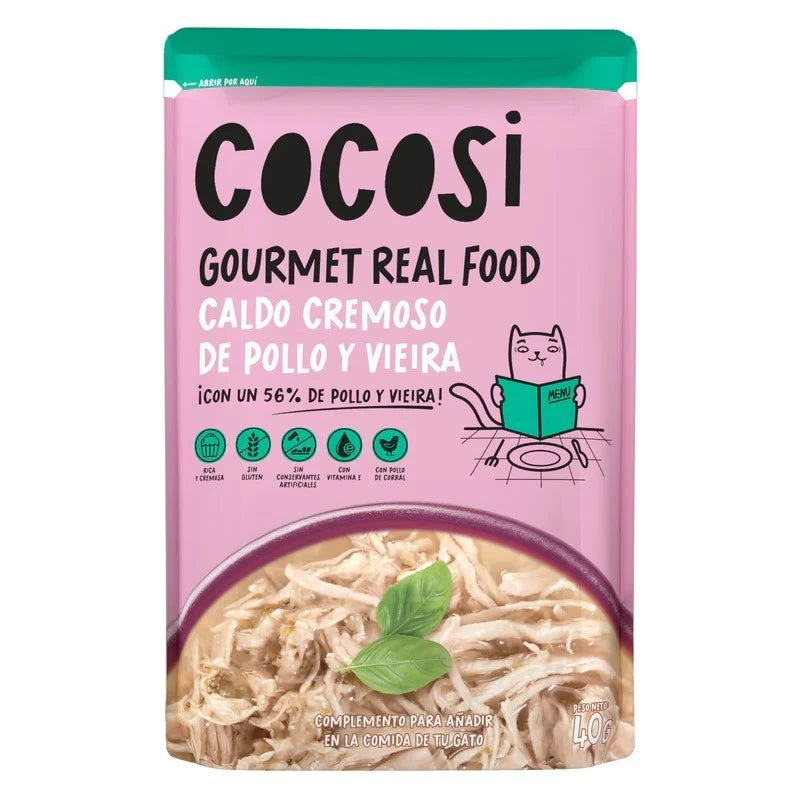 Cocosi Caldo Cremoso Pollo y Vieira para Gatos COCOSI Mascotas-Ávila