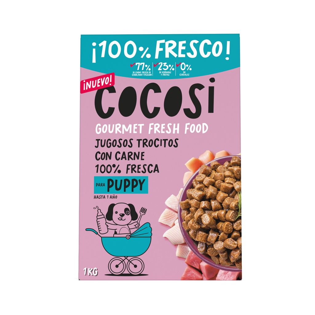 Cocosi Puppy Trocitos con Carne Fresca Comida Semihúmeda para Cachorros COCOSI Mascotas-Ávila