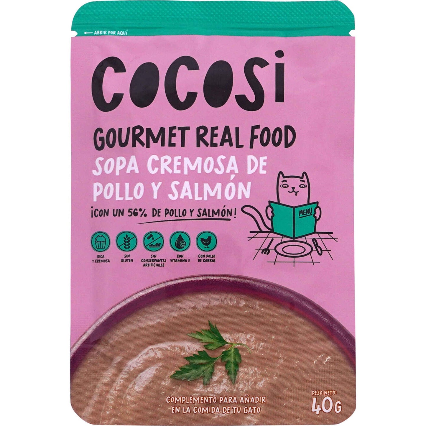 Cocosi Sopa Cremosa de Pollo y Salmón para Gatos COCOSI Mascotas-Ávila