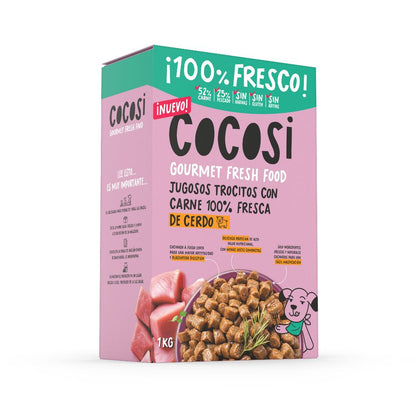 Cocosi Trocitos con Carne 100% Fresca de Cerdo Comida Semihúmeda para Perros COCOSI Mascotas-Ávila
