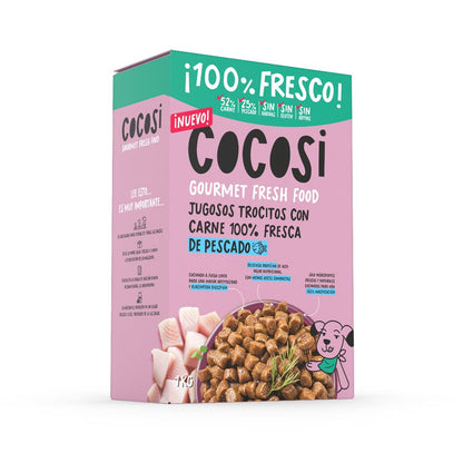 Cocosi Trocitos con Carne 100% Fresca de Pescado Comida Semihúmeda para Perros COCOSI Mascotas-Ávila