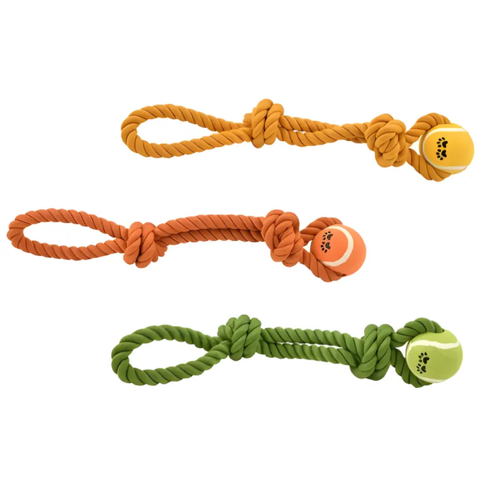 Cuerda Dental Nudo+1Pelota 45 cm-320 g NAYECO Mascotas-Ávila