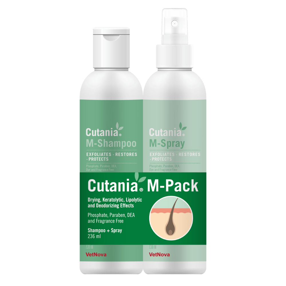 Cutania M-Pack Champú + Spray Dermatológico 236 ml VETNOVA Mascotas-Ávila