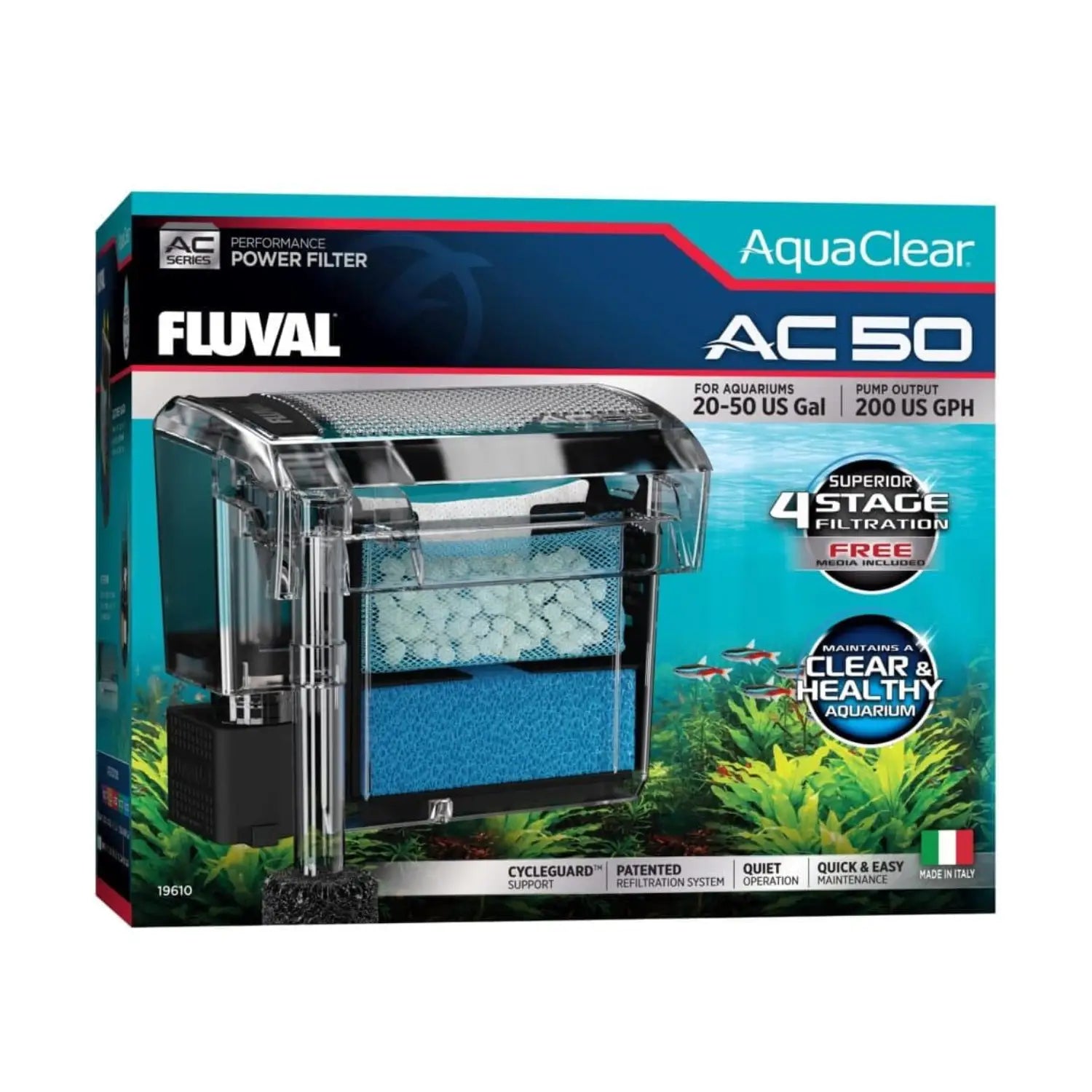 FILTRO MOCHILA FLUVAL AQUACLEAR AC50 (acuarios hasta 190 L.) - Mejor Precio - Mascotas Ávila