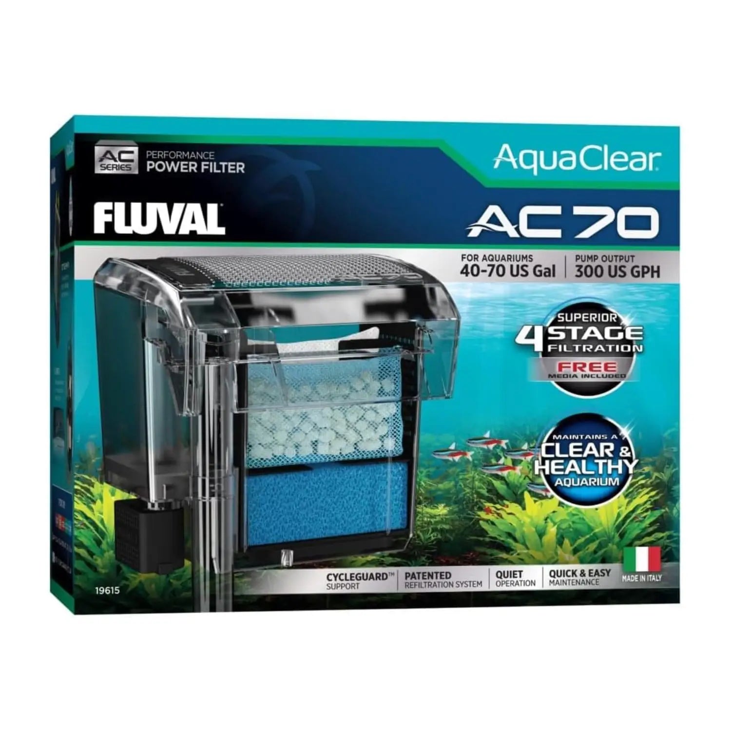 FILTRO MOCHILA FLUVAL AQUACLEAR AC70  (acuarios hasta 265L) - Mejor Precio - Mascotas Ávila