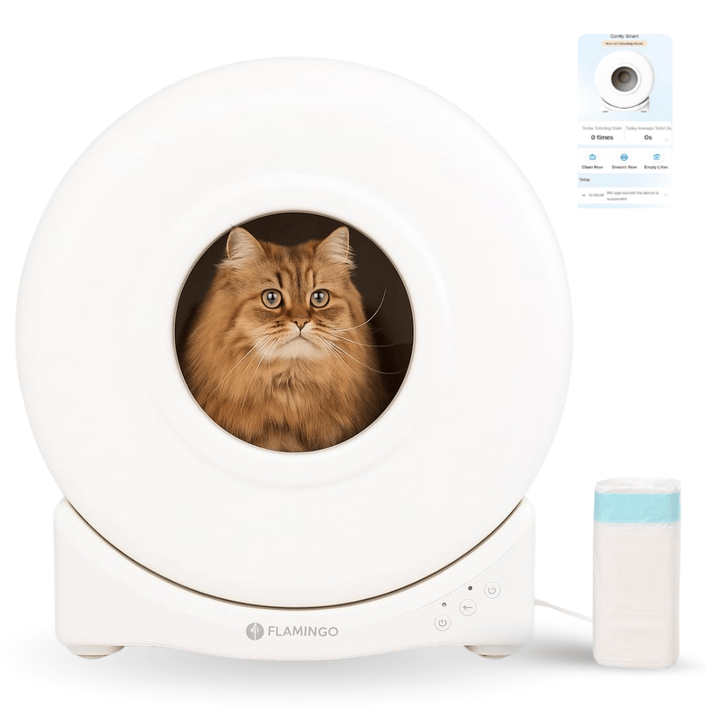 Flamingo Arenero Autolimpiable Atlas para Gatos | Automático y con APP FLAMINGO Mascotas-Ávila