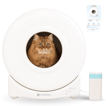 Flamingo Arenero Autolimpiable Atlas para Gatos | Automático y con APP FLAMINGO Mascotas-Ávila