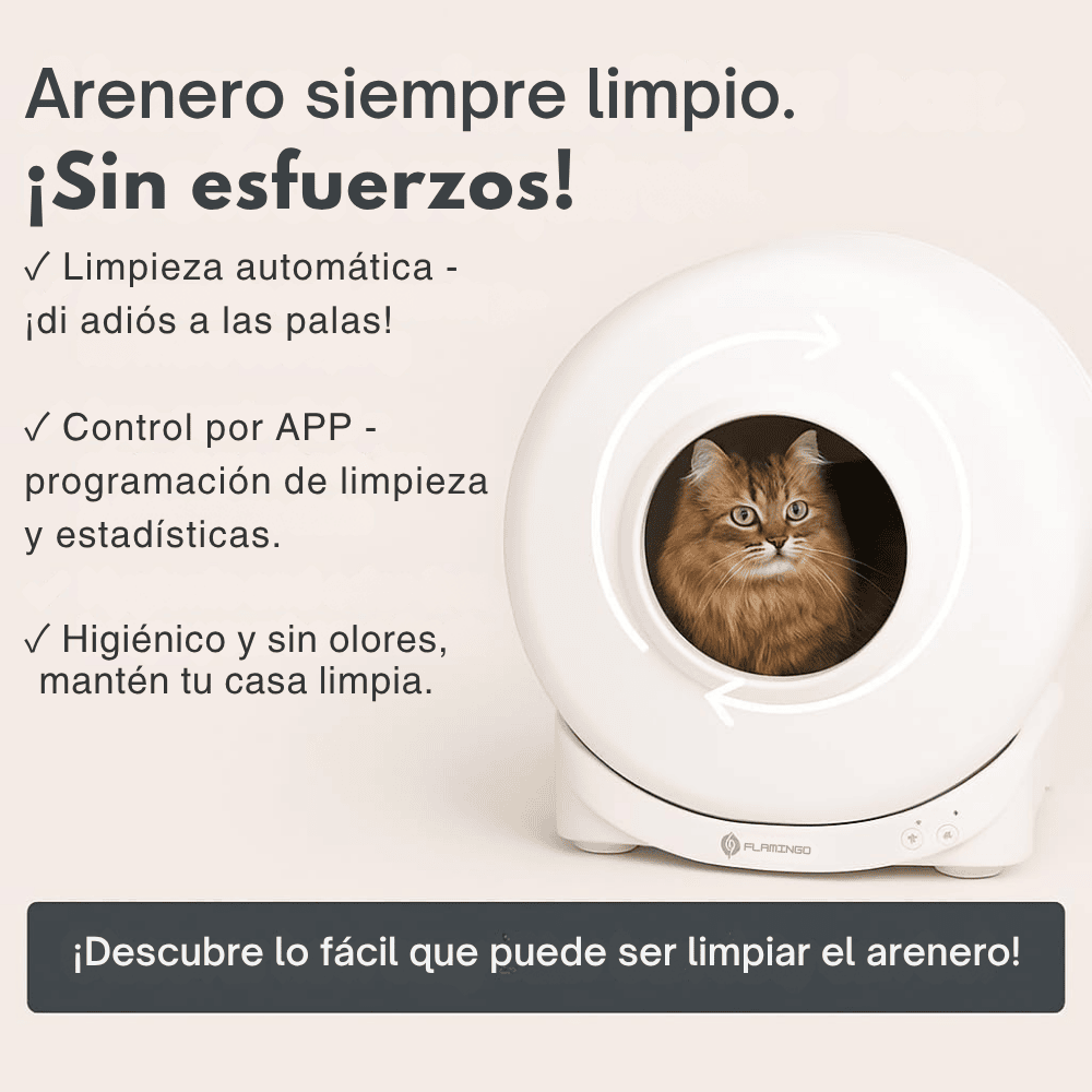 Flamingo Arenero Autolimpiable Atlas para Gatos | Automático y con APP FLAMINGO Mascotas-Ávila