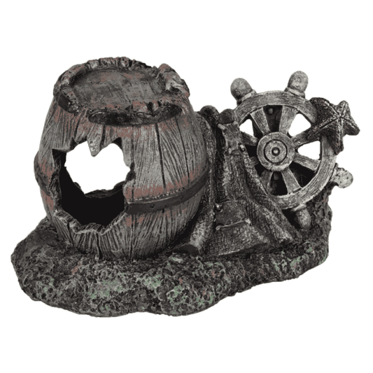 Flamingo Barrie Gris Barril Decorativo para Acuarios FLAMINGO Mascotas-Ávila