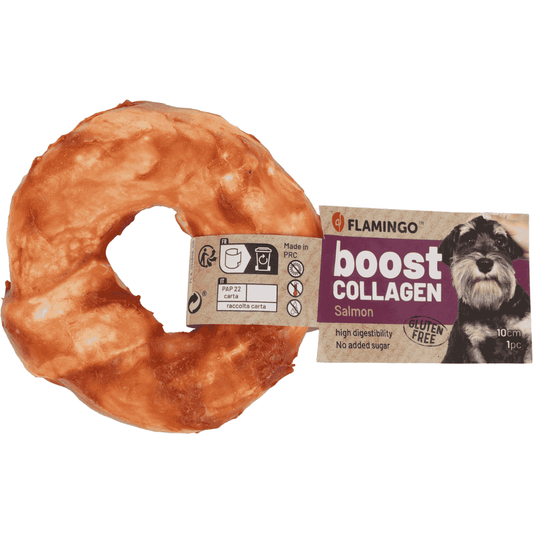 Flamingo Boost Donut de Salmón y Colágeno Snack Natural para Perros FLAMINGO Mascotas-Ávila