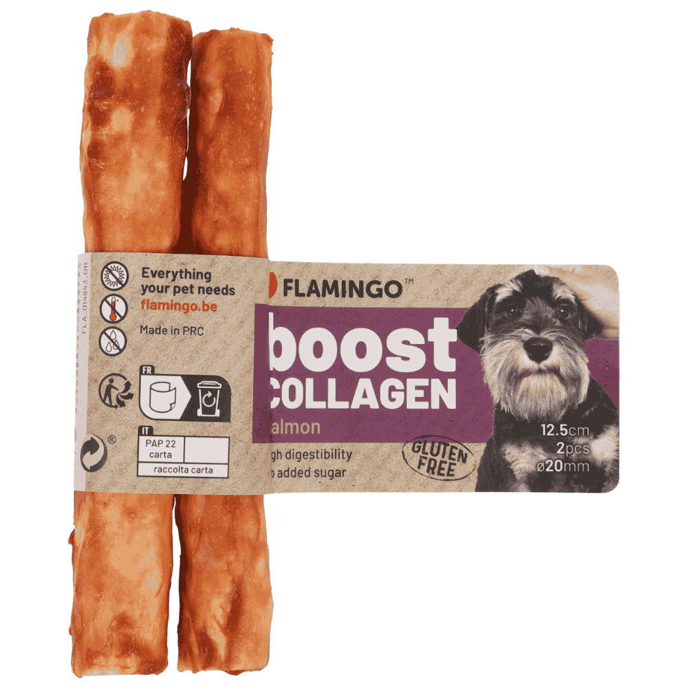 Flamingo Boost Palitos con Salmón y Colágeno Snack Natural para Perros FLAMINGO Mascotas-Ávila
