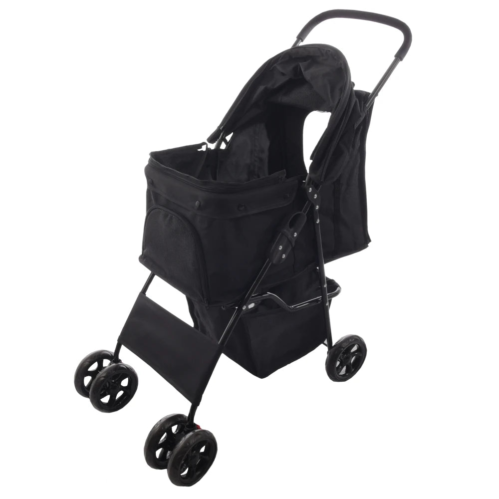 Flamingo Cochecito para Perro Carrito Buggy Negro 46x81,5x98cm FLAMINGO Mascotas-Ávila