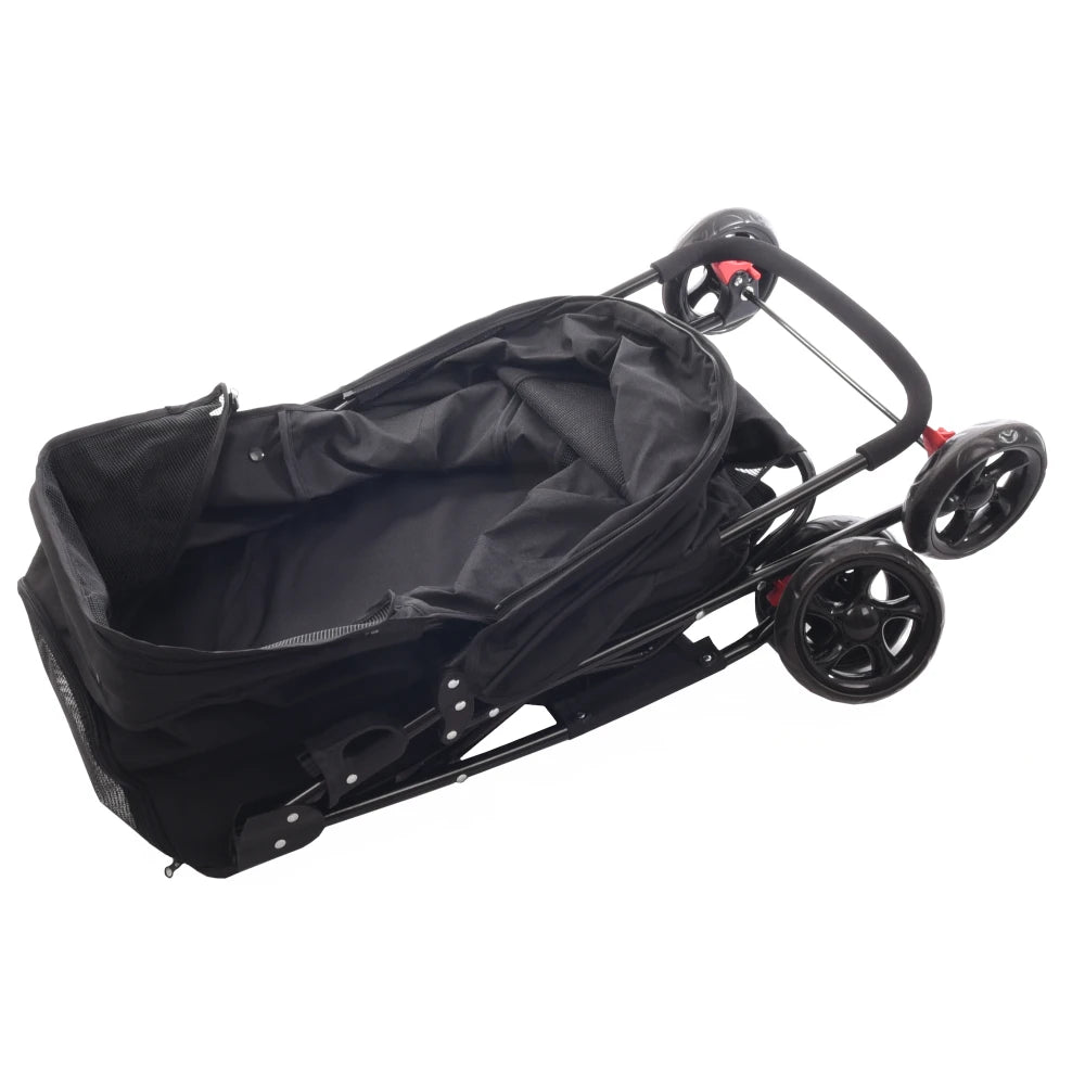 Flamingo Cochecito para Perro Carrito Buggy Negro 46x81,5x98cm FLAMINGO Mascotas-Ávila