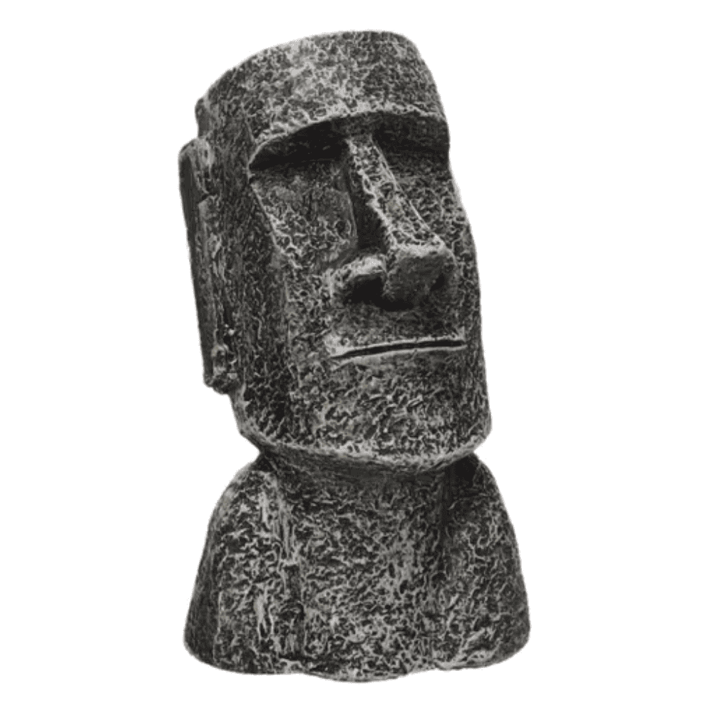 Flamingo Estatua Moai Gris Decoración para Acuarios FLAMINGO Mascotas-Ávila