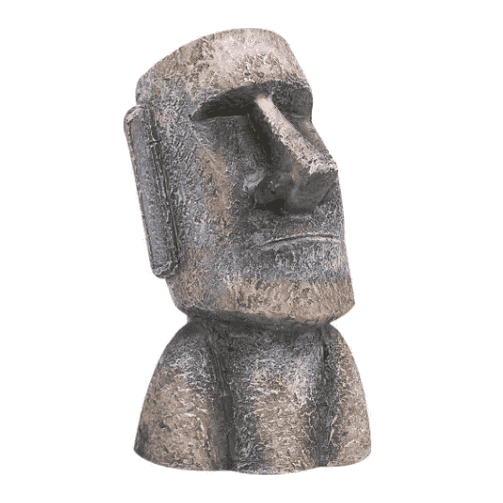 Flamingo Estatua Moai Gris Decoración para Acuarios FLAMINGO Mascotas-Ávila