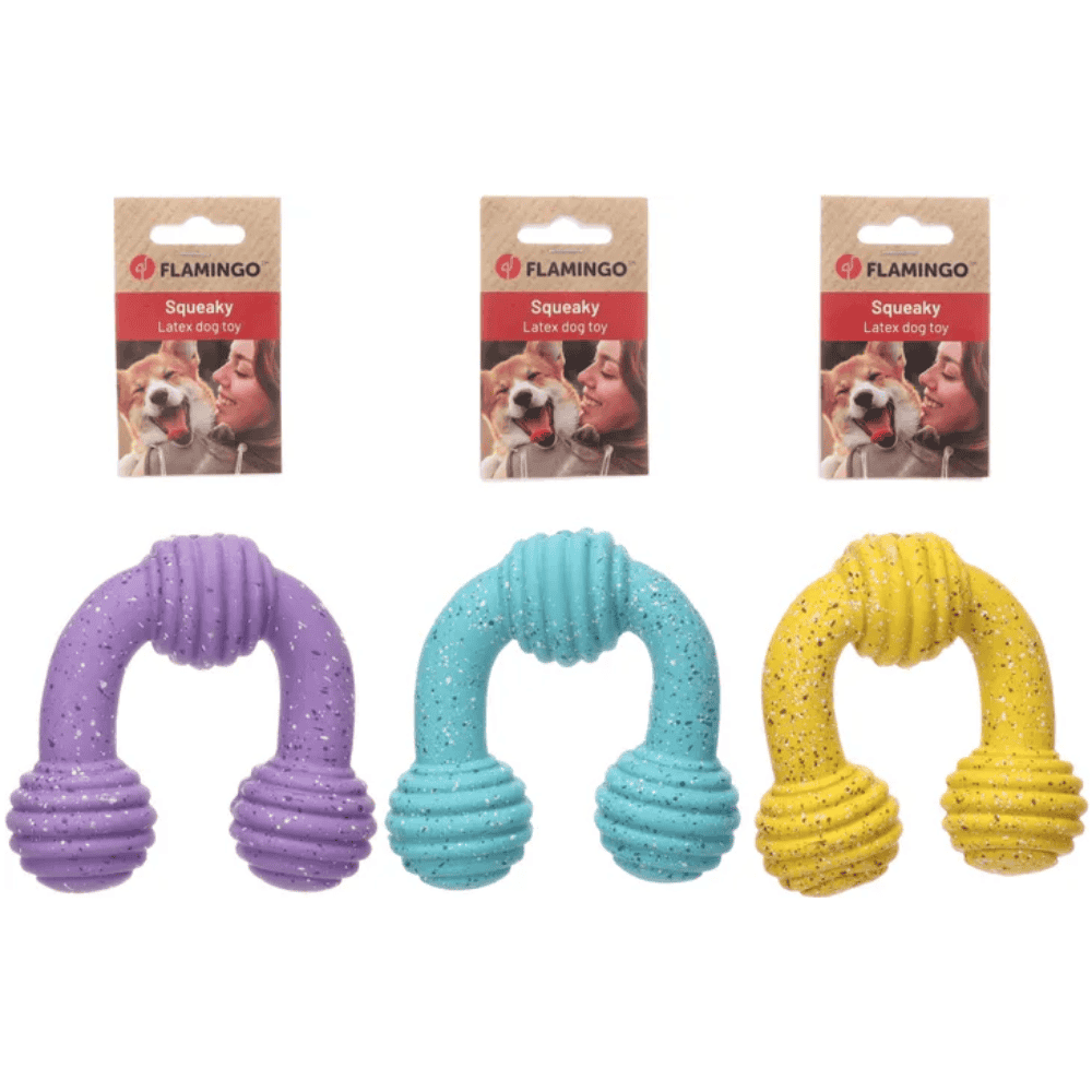 Anillo en U / L Flamingo Freckles Juguete para Perros 1 ud Color Aleatorio FLAMINGO Mascotas-Ávila