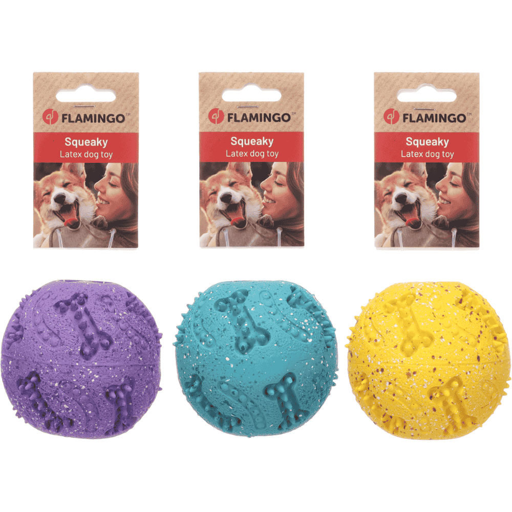 Pelota de Látex / L Flamingo Freckles Juguete para Perros 1 ud Color Aleatorio FLAMINGO Mascotas-Ávila