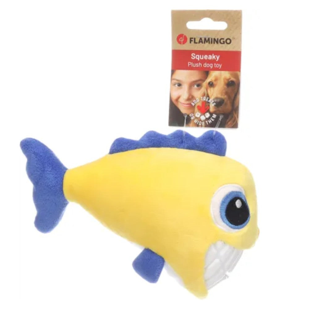 Pez Amarillo Flamingo Gebla Juguete para Perros para Rellenar de Snacks FLAMINGO Mascotas-Ávila