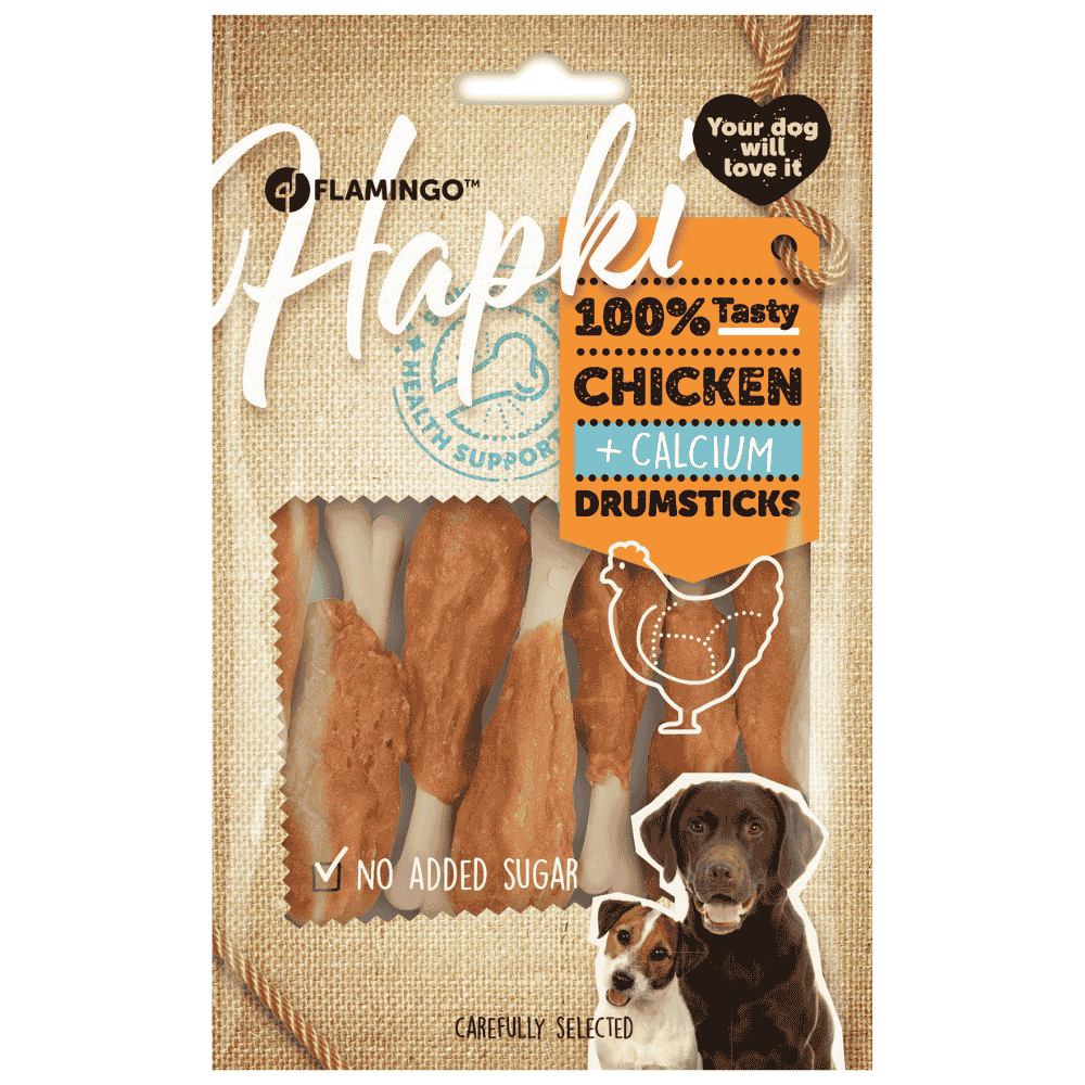 Flamingo Hapki Muslos de Pollo con Calcio Snack para Perros FLAMINGO Mascotas-Ávila