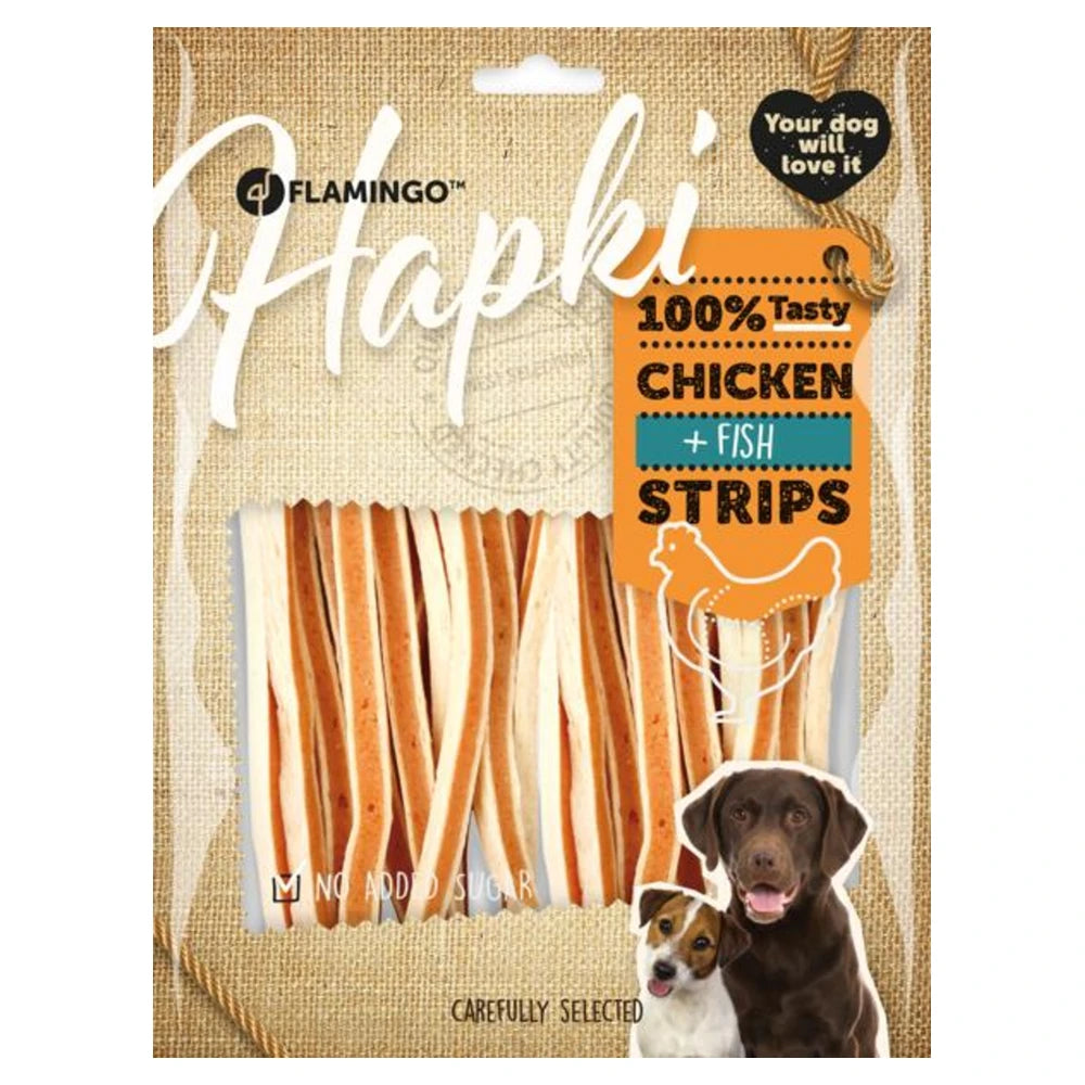 Flamingo Hapki Tiras de Sushi con Pollo y Pescado Snack para Perros FLAMINGO Mascotas-Ávila