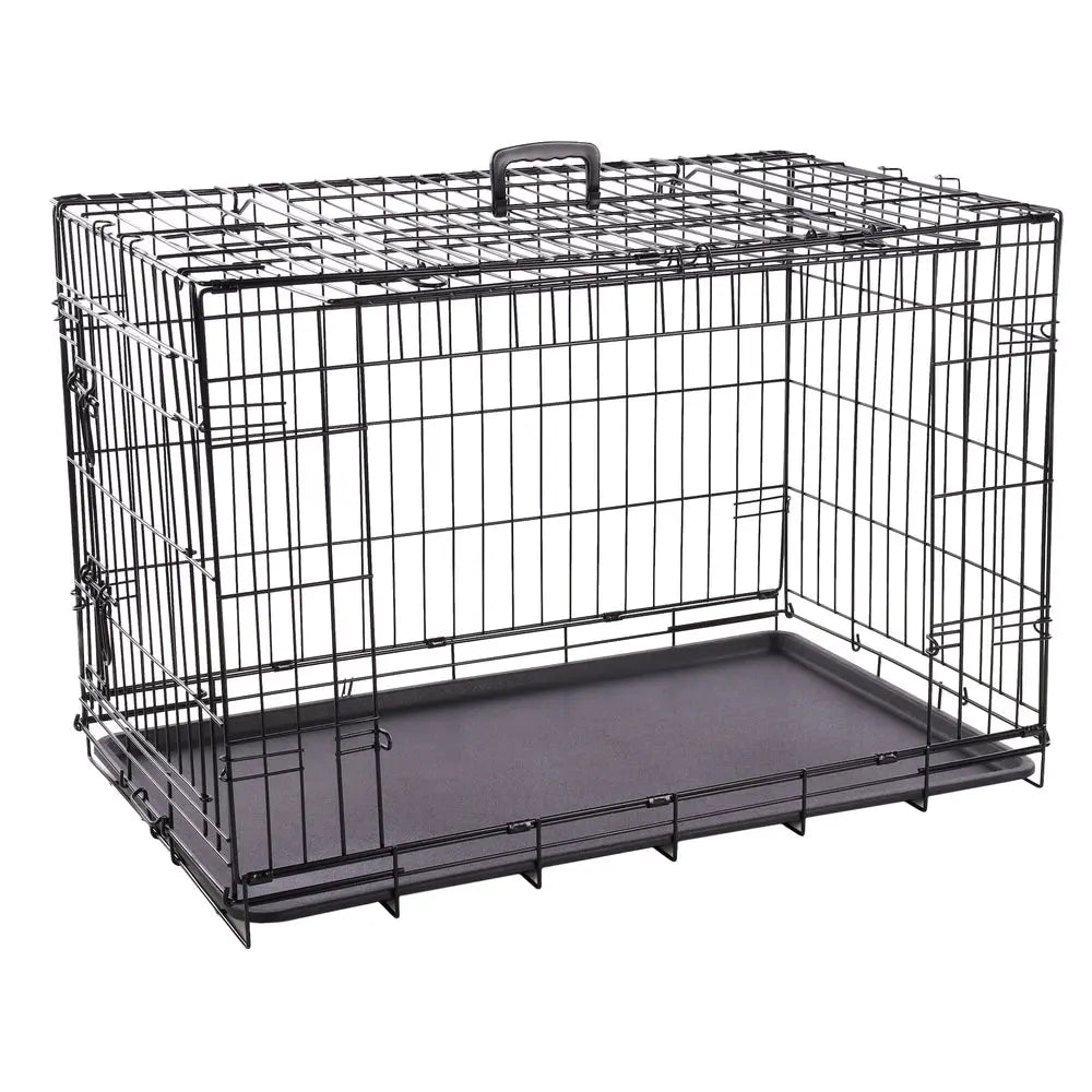 Flamingo Jaula de Alambre Nyo Negra con Puerta Corredera para Perros FLAMINGO Mascotas-Ávila