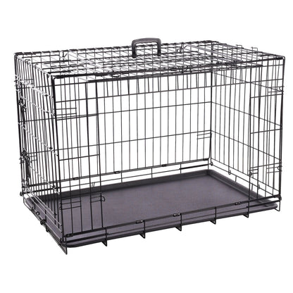 Flamingo Jaula de Alambre Nyo Negra con Puerta Corredera para Perros FLAMINGO Mascotas-Ávila