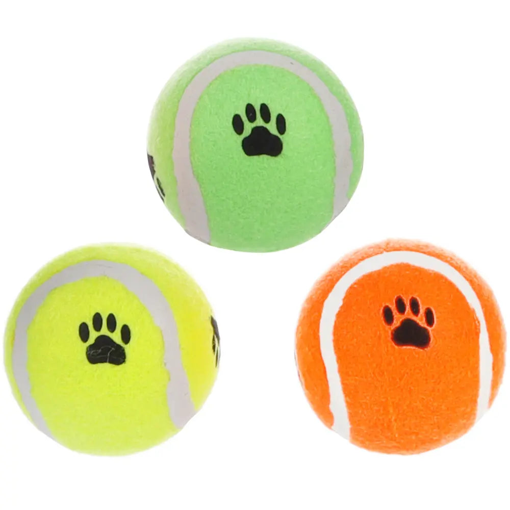 Flamingo Juguete Perro Pelota Tenis Surtido con Sonido 6,5 cm 3Pzas FLAMINGO Mascotas-Ávila