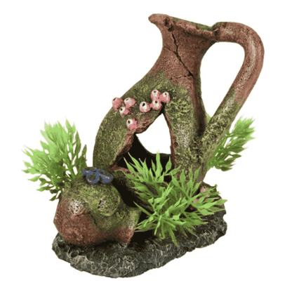 11x8x11cm Flamingo Moza Vasijas con Plantas Decoración para Acuarios FLAMINGO Mascotas-Ávila