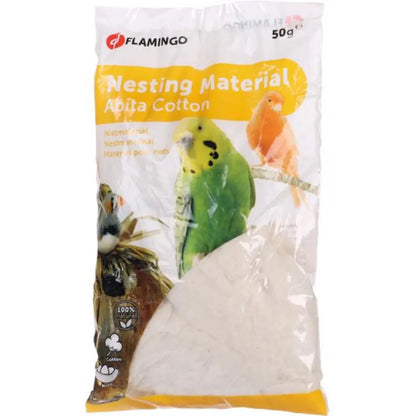 Flamingo Pelote Blanco Para Nido Bolsa 50 g KARLIE Mascotas-Ávila