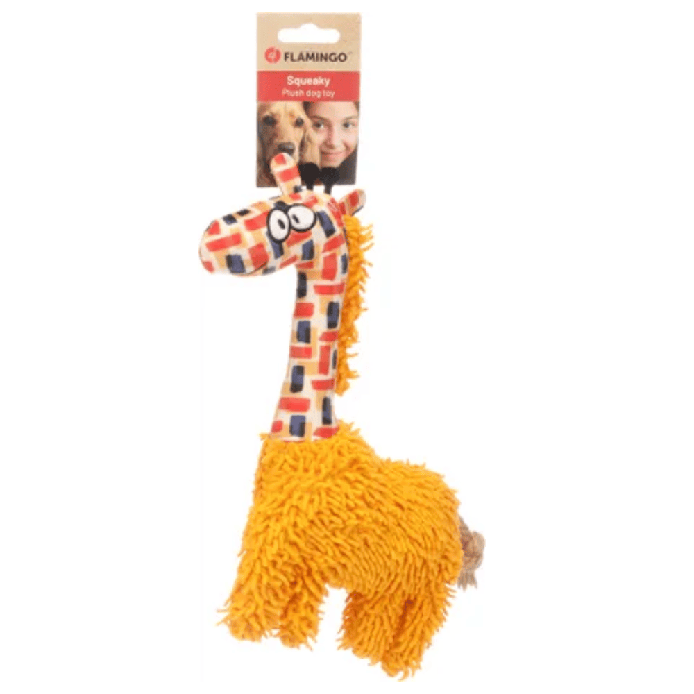 Jirafa Ocre Flamingo Saffia Juguete para Perros FLAMINGO Mascotas-Ávila