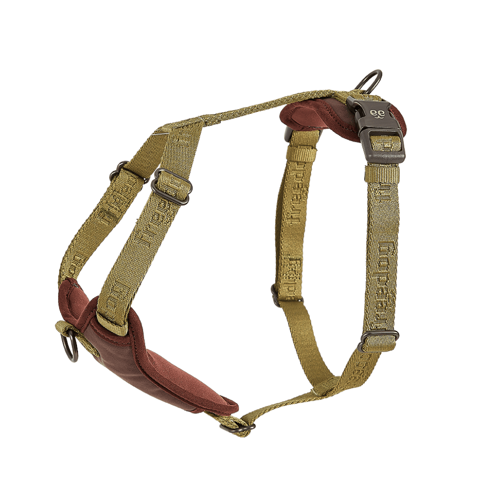 Green Forest / 25mm x Cuello 40/55cm Pecho 60/90cm Freedog Arnés Linum Recycled Acolchado para Perros | Sostenibilidad y Confort FREEDOG Mascotas-Ávila
