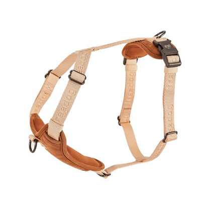 Sand Beige / 25mm x Cuello 40/55cm Pecho 60/90cm Freedog Arnés Linum Recycled Acolchado para Perros | Sostenibilidad y Confort FREEDOG Mascotas-Ávila
