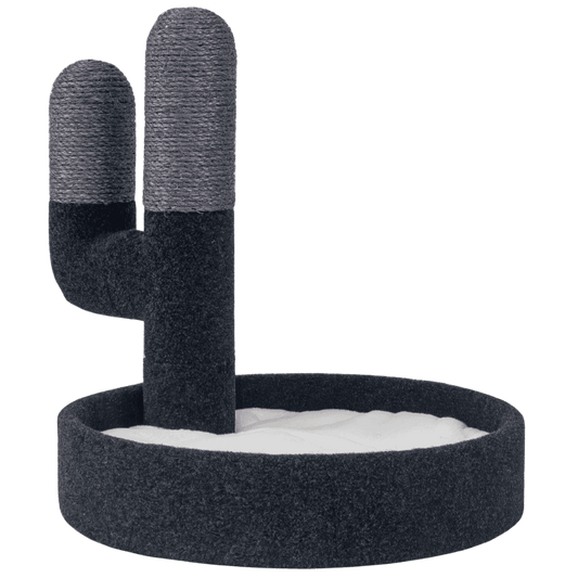 Freedog Rascador CactusNest GRIS 40x40x40cm con Diseño de Cactus para Gatos FREEDOG Mascotas-Ávila